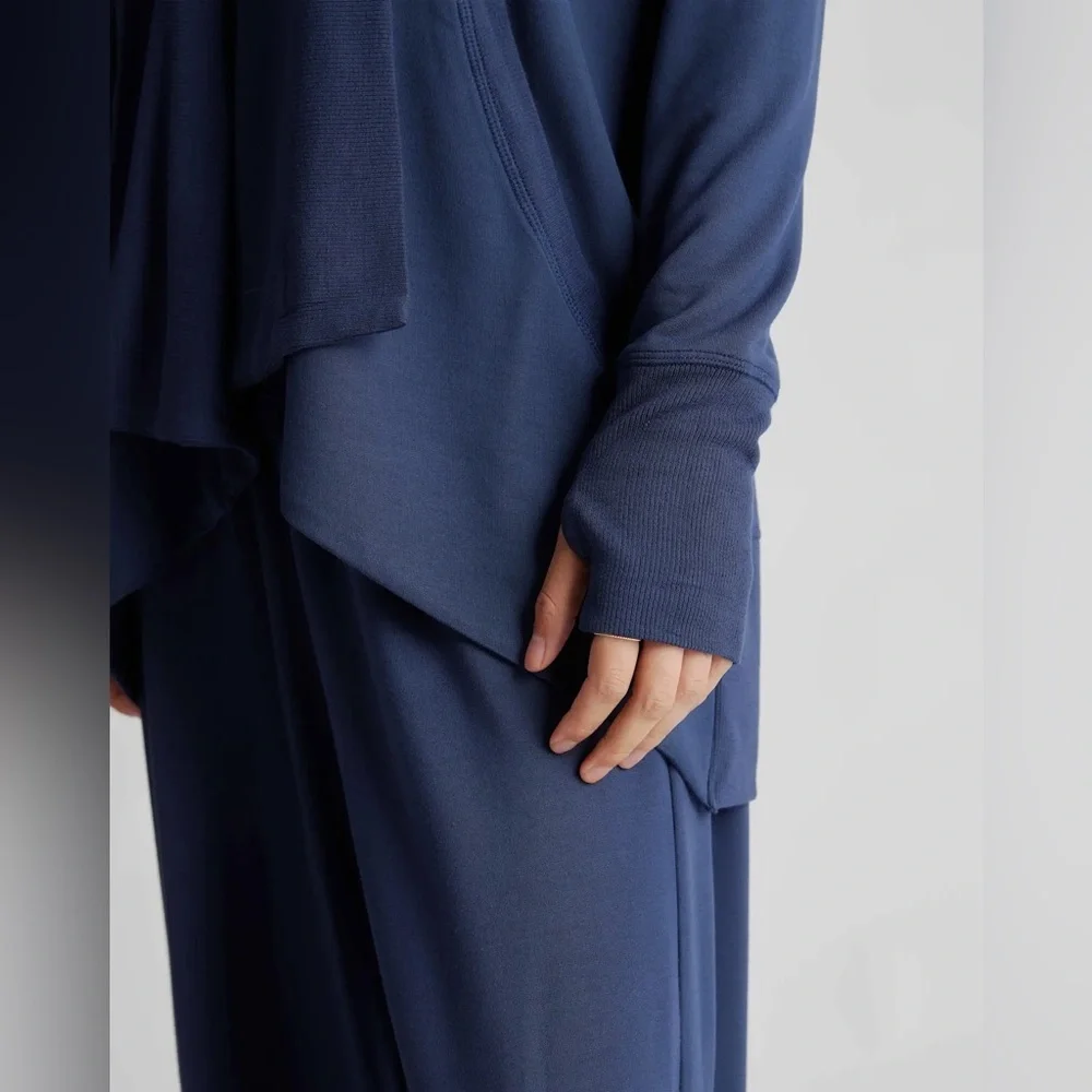 Quince French Terry Modal Cardigan in Navy $89 Size S - Picture 4 of 12